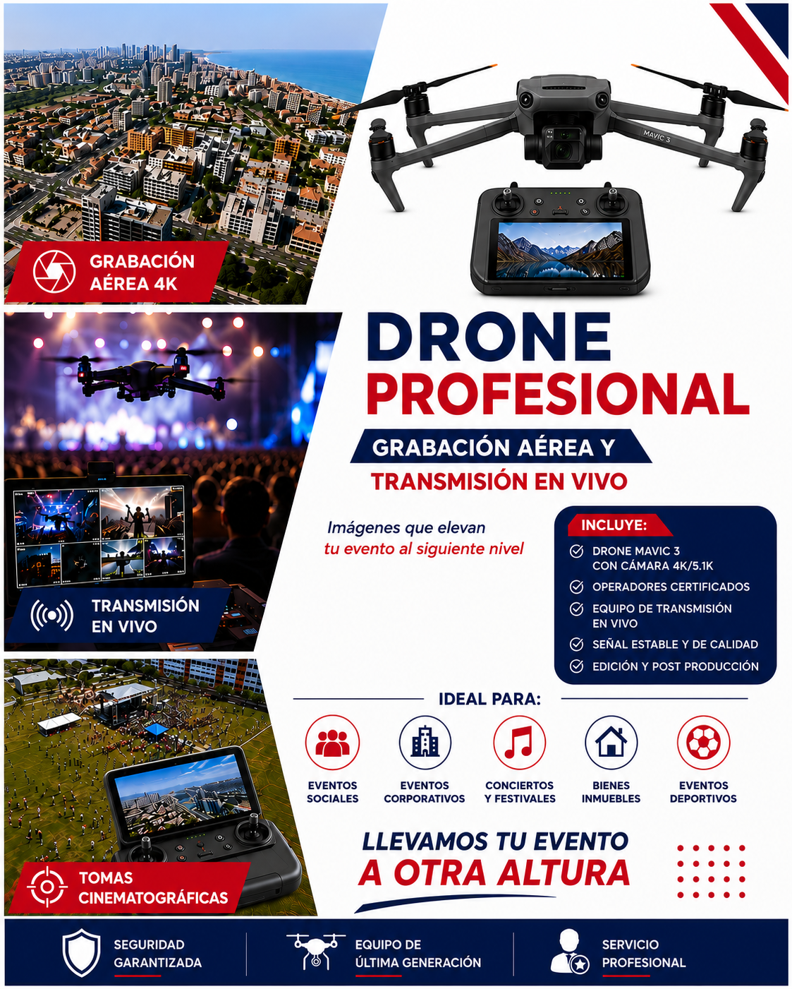 Servicio profesional de drones