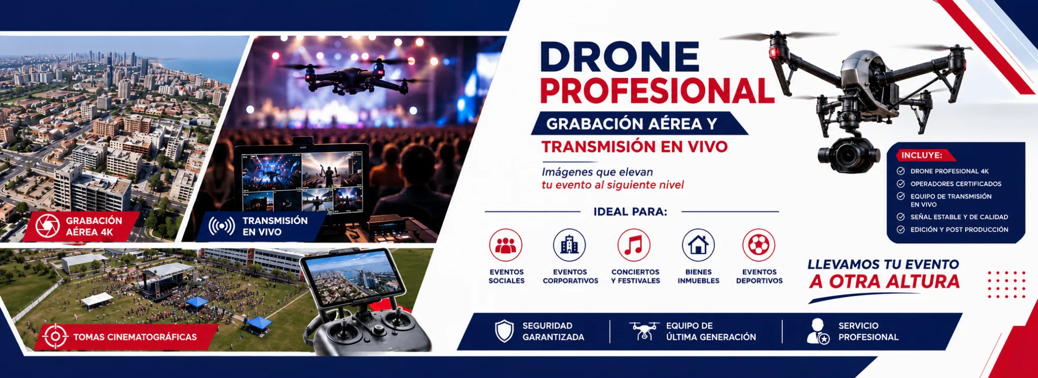 Servicio profesional de drones